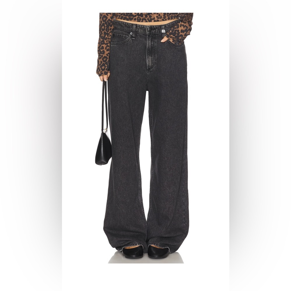 Rag & Bone Featherweight Logan Wide leg mid Jeans - Picture 2 of 12